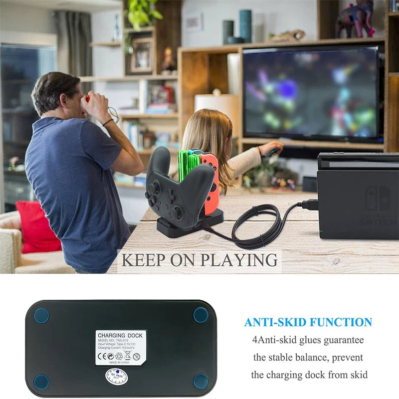 4 in1 Charging Dock For Nintend Switch OLED - BESTGADZET