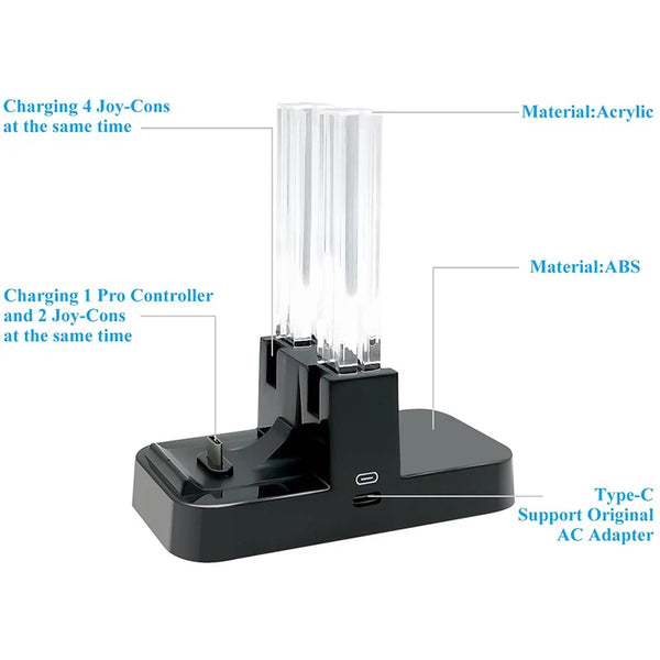 4 in1 Charging Dock For Nintend Switch OLED - BESTGADZET