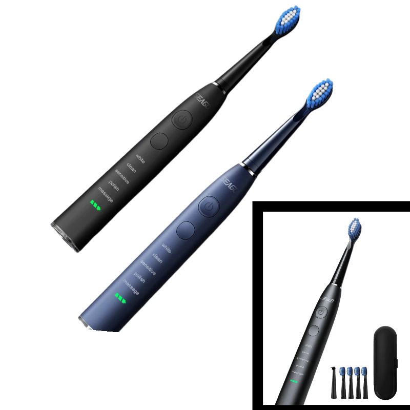 Seago Electric Sonic Toothbrush - USB Rechargeable, 360 Days Battery Life with 4 Replacement Heads