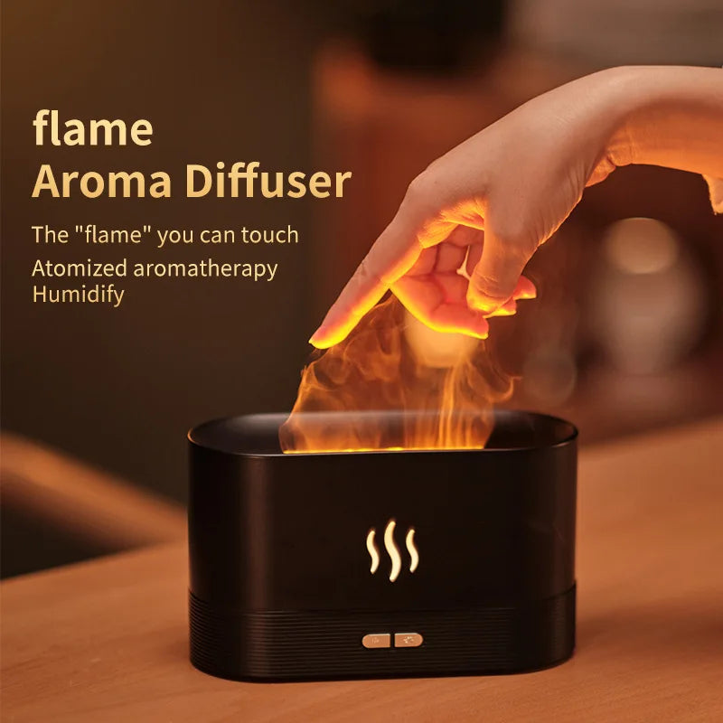 essential oil diffuser, USB LED flame fire - BESTGADZET