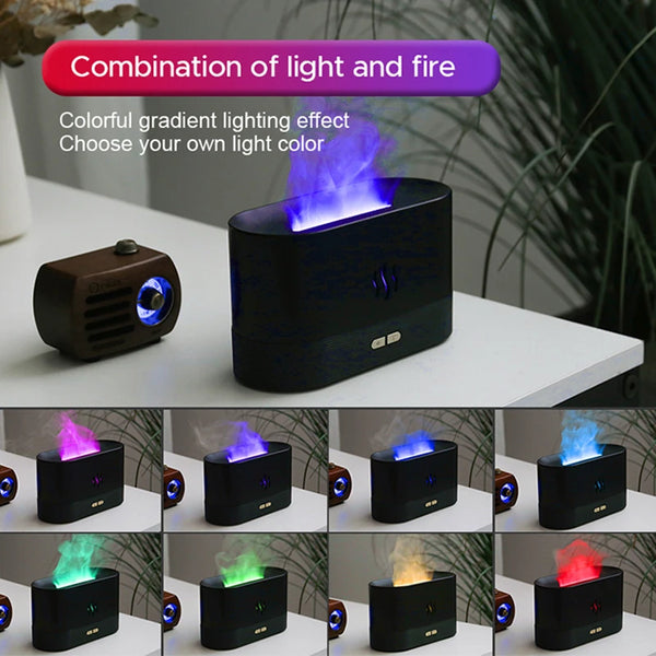 essential oil diffuser, USB LED flame fire - BESTGADZET