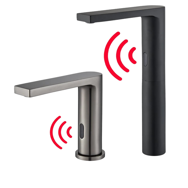 Luxury Matte Black Sensor Bathroom Faucet Cold and Hot