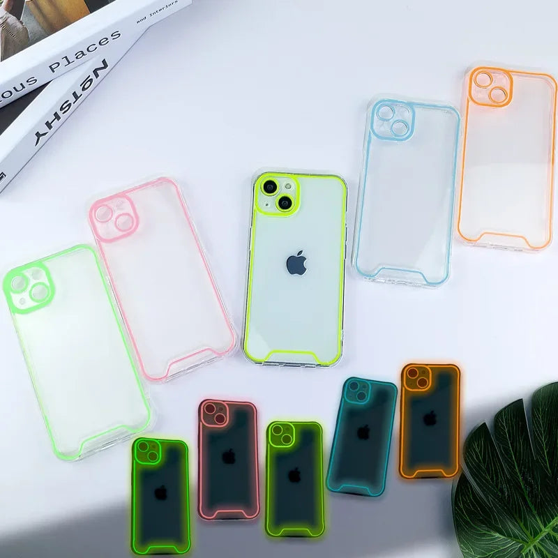 luminous iPhone case, soft silicone back cover, various models - BESTGADZET