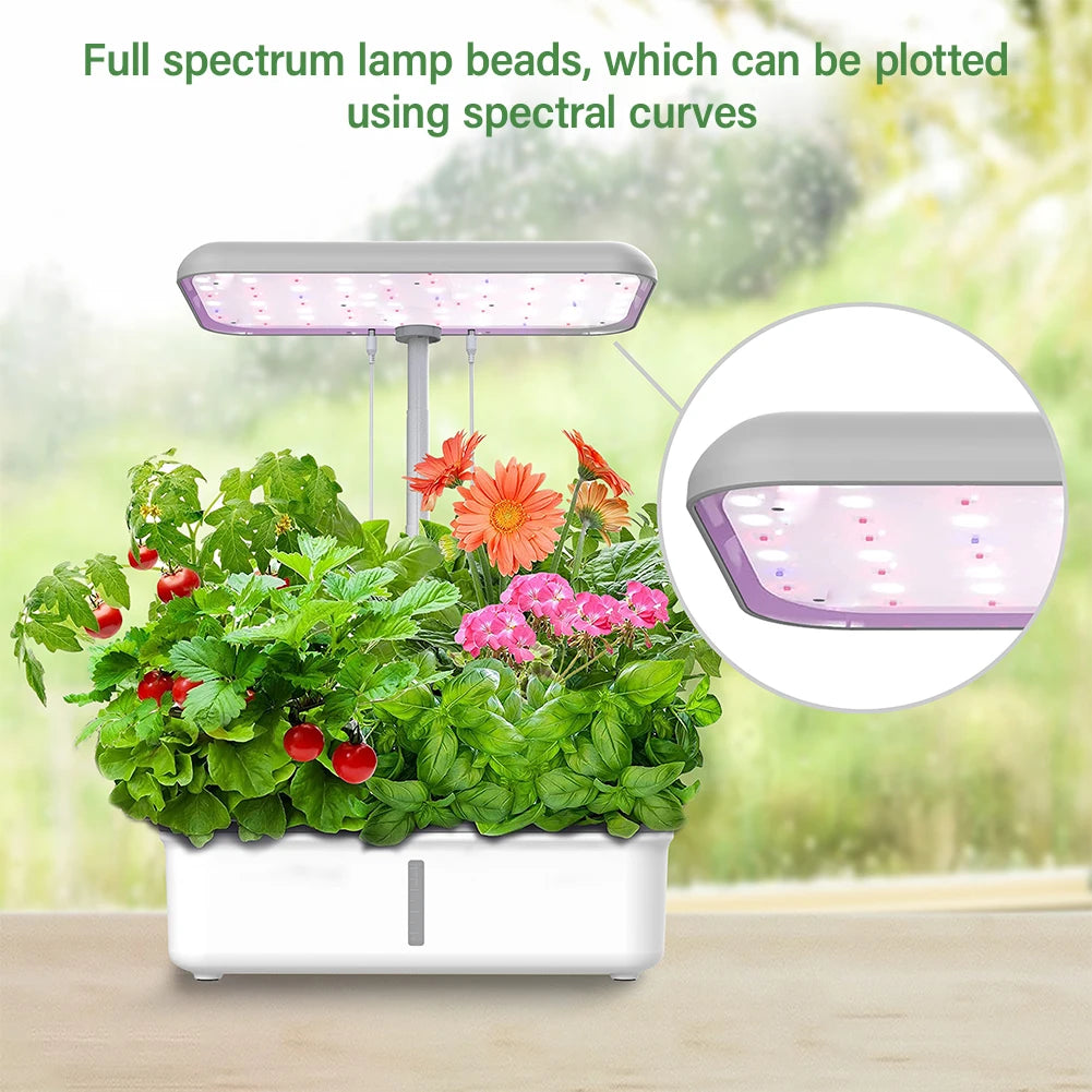 hydroponic system for growing plants, with LED lamp, intelligent self-watering machine. Tuya wifi - BESTGADZET