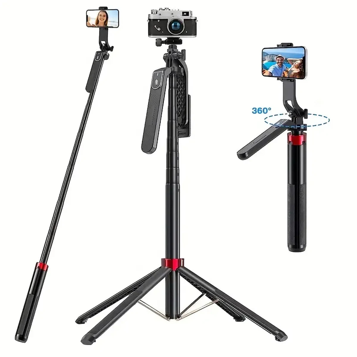 Portable 360° Camera Tripod with Remote Control