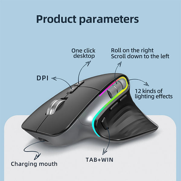 Multi-Device Wireless Mouse Bluetooth 5.0 & 3.0 Mouse 2.4G