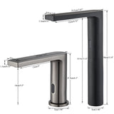 Luxury Matte Black Sensor Bathroom Faucet Cold and Hot - BESTGADZET