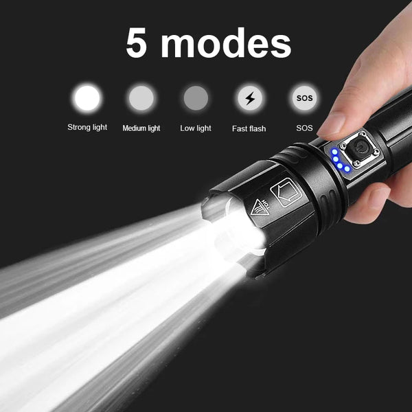 Most Powerful LED Flashlight USB - BESTGADZET