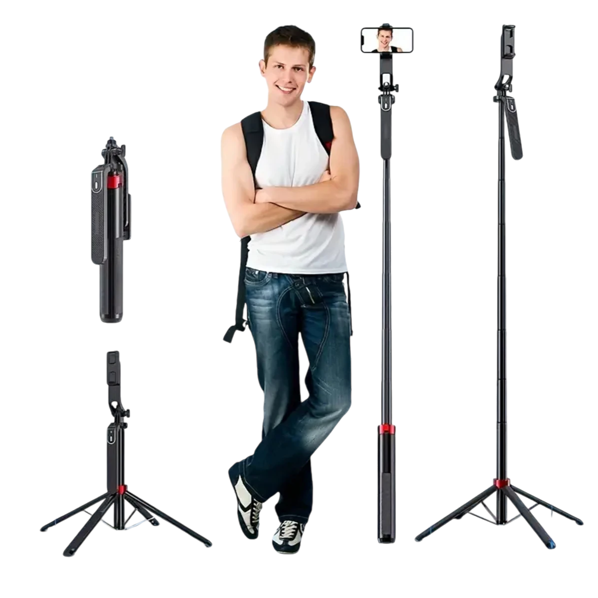 Portable 360° Camera Tripod with Remote Control