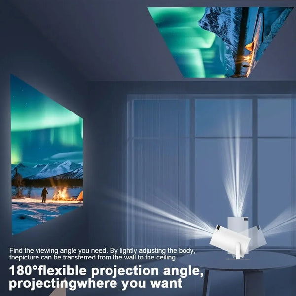 Android 11 4K Projector HY300 - Dual WiFi, 1280x720P, 260 ANSI, 180° Flexibility, BT5.0