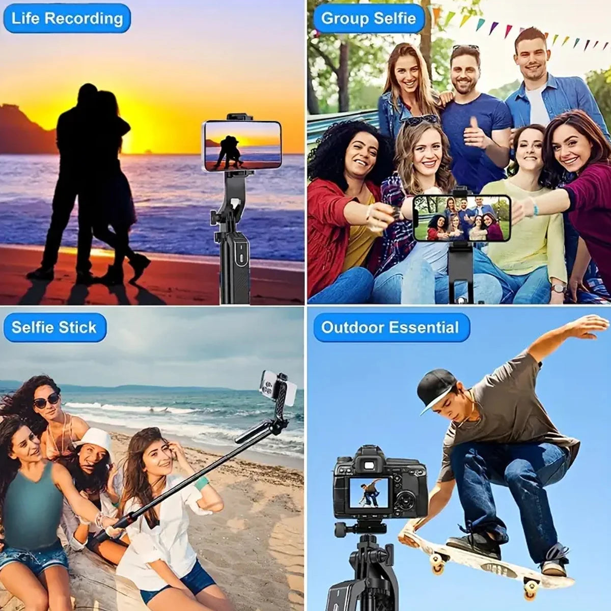 Portable 360° Camera Tripod with Remote Control