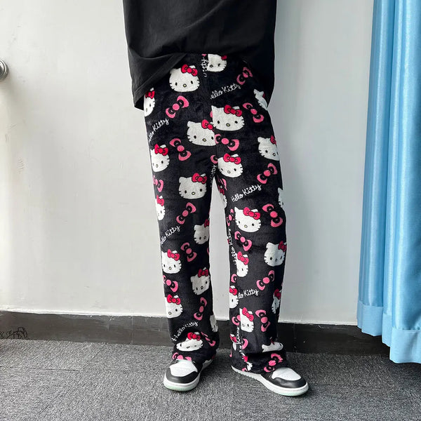 Wool Wool Flannel Pajamas Hello kitty - BESTGADZET