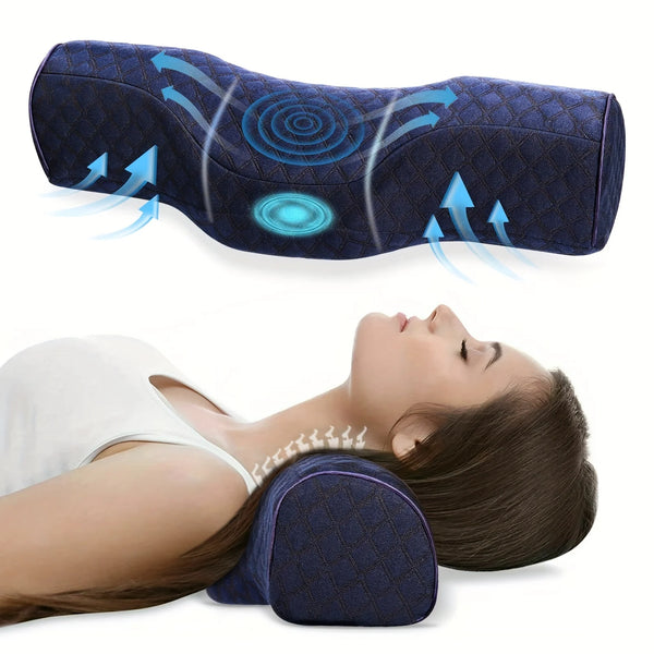 Orthopedic Memory Foam Neck Pillow - Cervical Support for All Sleepers