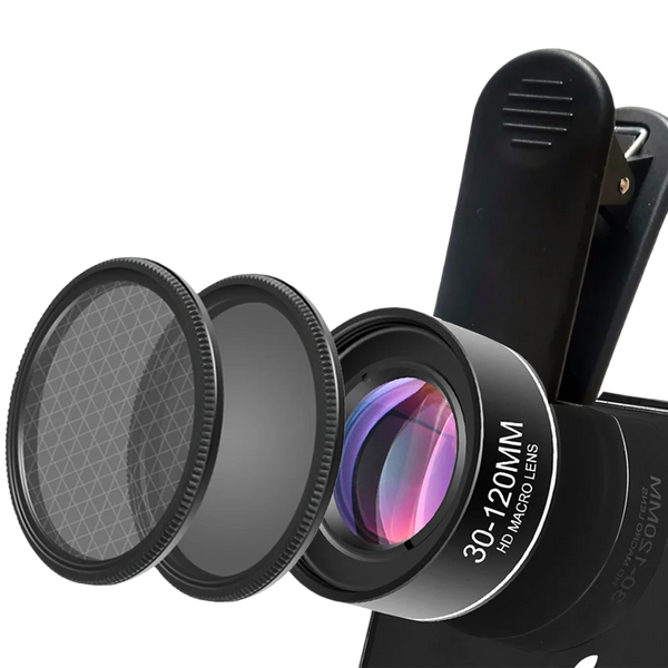 4K HD Phone Lens 30-120mm Macro Lens Long-distance Shot CPL Star Filter for iPhone 15 Samsung Huawei Mobile Phones Accessories