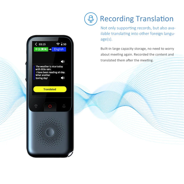 2024 New Portable Audio Translator 138 Language (Smart Translator)