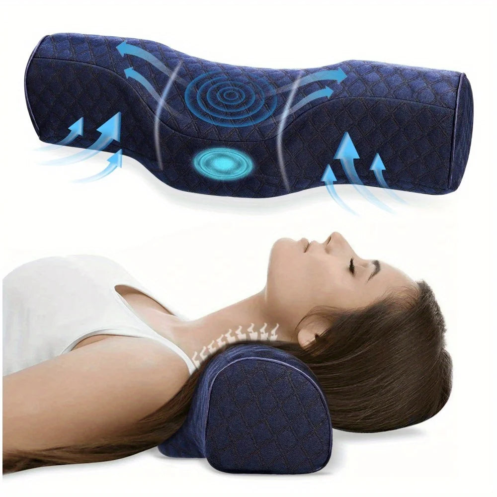 Orthopedic Memory Foam Neck Pillow - Cervical Support for All Sleepers